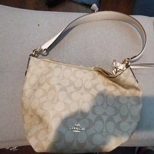 white Coach bag